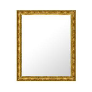 【直営店買付】 フレームミラー 鏡 ミラー 壁掛け鏡 壁掛けミラー ウオールミラー （ゴールド 金箔仕立て）：A-682G-373mmx475mm