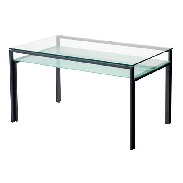 通常盤セット クリスタル ダイニングテーブル ガラス 黒 幅130cm ガラステーブル リビングテーブル ハイテーブル オフィステーブル 会議テーブル ミーティングテーブル