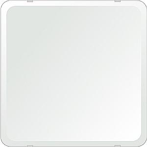 クリスタル ミラー 洗面鏡 浴室鏡 450x450mm 角丸四角形 デラックスカット 洗面 鏡 浴室 壁掛け ミラー 日本製 5mm厚 取付金具と説明書 壁掛け鏡 ウオールミラー