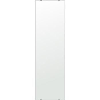 クリスタル ミラー 洗面鏡 浴室鏡 350x1200mm 長方形 シンプルカット 洗面 鏡 浴室 壁掛け ミラー 日本製 5mm厚 取付金具と説明書 壁掛け鏡 ウオールミラー 防湿