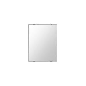 クリスタル ミラー 洗面鏡 浴室鏡 350x500mm 長方形 シンプルカット 洗面 鏡 浴室 壁掛け ミラー 日本製 5mm厚 取付金具と説明書 壁掛け鏡 ウオールミラー 防湿