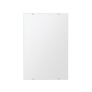 クリスタル ミラー 洗面鏡 浴室鏡 500x750mm 長方形 シンプルカット 洗面 鏡 浴室 壁掛け ミラー 日本製 5mm厚 取付金具と説明書 壁掛け鏡 ウオールミラー 防湿