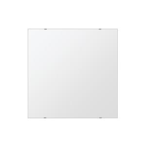 クリスタル ミラー 洗面鏡 浴室鏡 650x650mm 正方形 シンプルカット 洗面 鏡 浴室 壁掛け ミラー 日本製 5mm厚 取付金具と説明書 壁掛け鏡 ウオールミラー 防湿
