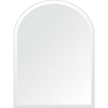 クリスタル ミラー 450x600mm アーチ形状 デラックスカット 鏡 壁掛け ミラー 壁掛け 日本製 5mm厚 玄関 リビング 寝室 トイレ 取付金具と説明書 壁掛け鏡 壁に