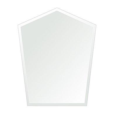 クリスタル ミラー 400x500mm ファンシーブリット デラックスカット 鏡 壁掛け ミラー 壁掛け 日本製 5mm厚 玄関 リビング 寝室 トイレ 取付金具と説明書 壁掛け