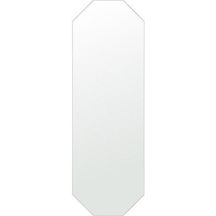 クリスタル ミラー 400x1200mm 八角形 シンプルカット 鏡 壁掛け ミラー 壁掛け 日本製 5mm厚 玄関 リビング 寝室 トイレ 取付金具と説明書 壁掛け鏡 壁に直付け
