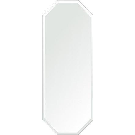 クリスタル ミラー 450x1200mm 八角形 デラックスカット 鏡 壁掛け ミラー 壁掛け 日本製 5mm厚 玄関 リビング 寝室 トイレ 取付金具と説明書 壁掛け鏡 壁に直付