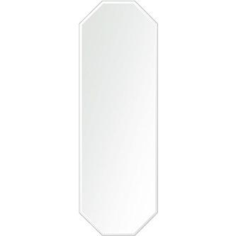 クリスタル ミラー 洗面鏡 浴室鏡 300x900mm 八角形 クリスタルカット 洗面 鏡 浴室 壁掛け ミラー 日本製 5mm厚 取付金具と説明書 壁掛け鏡 ウオールミラー