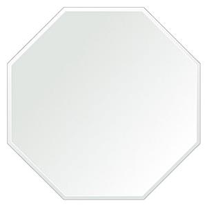 クリスタル ミラー 洗面鏡 浴室鏡 550x550mm 正八角形 クリスタルカット 洗面 鏡 浴室 壁掛け ミラー 日本製 5mm厚 取付金具と説明書 壁掛け鏡 ウオールミラー