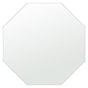 クリスタル ミラー 洗面鏡 浴室鏡 550x550mm 正八角形 シンプルカット 洗面 鏡 浴室 壁掛け ミラー 日本製 5mm厚 取付金具と説明書 壁掛け鏡 ウオールミラー