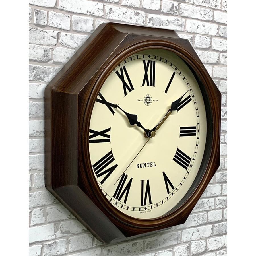 RHYTHM クォーツ 報時付掛け時計 楽天市場】電波時計 掛け時計 アールスクエアクロックウォルナット
