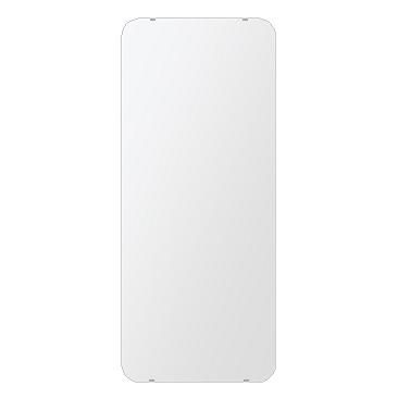 クリスタル ミラー 500x1180mm 角丸四角形 シンプルカット 鏡 壁掛け ミラー 壁掛け 日本製 5mm厚 玄関 リビング 寝室 トイレ 取付金具と説明書 壁掛け鏡