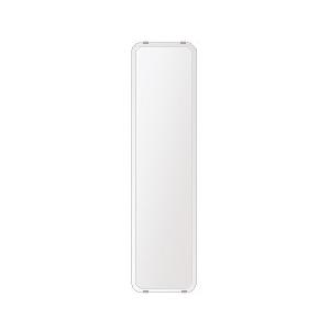 スーパークリアー ミラー 200x800mm 角丸四角形 クリスタルカット 鏡 壁掛け ミラー 壁掛け 日本製 5mm厚 玄関 リビング 寝室 トイレ 取付金具と説明書 高透過