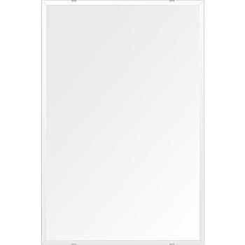 スーパークリアー ミラー 600x900mm 長方形 デラックスカット 鏡 壁掛け ミラー 壁掛け 日本製 5mm厚 玄関 リビング 寝室 トイレ 取付金具と説明書 高透過