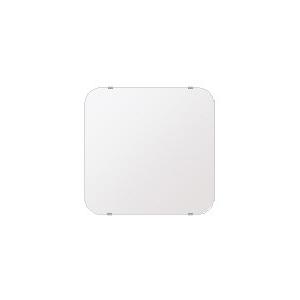 スーパークリアー ミラー 450x450mm 角丸四角形 シンプルカット 鏡 壁掛け ミラー 壁掛け 日本製 5mm厚 玄関 リビング 寝室 トイレ 取付金具と説明書 高透過