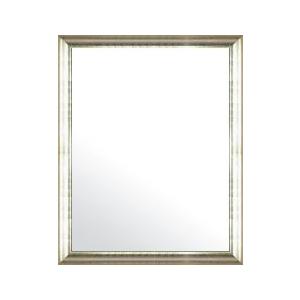 鏡 ミラー 壁掛け鏡 ウォールミラー：ブロークンシルバーリーフ トラディショナル 482mmx582mm｜kagami
