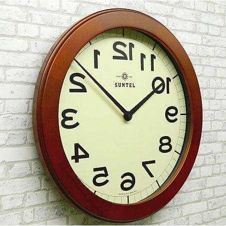 時計 クロック 掛け時計 掛時計 壁掛け時計 逆転時計 脳トレ 理髪店や美容室にもお勧め ブラウン色 Qslt9br Qslt9br 鏡 ミラー 洗面 インテリア Ivy 通販 Yahoo ショッピング