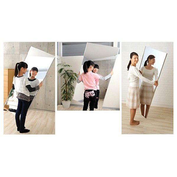 高精細ハイテクミラー 割れない鏡 40x150cm 鏡 立掛け 鏡 シャンパンシルバー 超軽量 割れないミラー たてかけ 立てかけ 姿見 ミラー 全身 フィルムミラー 日本 |  | 02