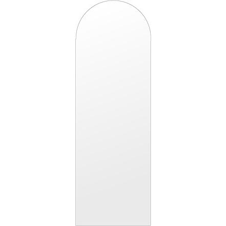 スーパークリアー ミラー 400x1200mm アーチ形状 シンプルカット 鏡 壁掛け ミラー 壁掛け 日本製 5mm厚 玄関 リビング 寝室 トイレ 取付金具と説明書 高透過