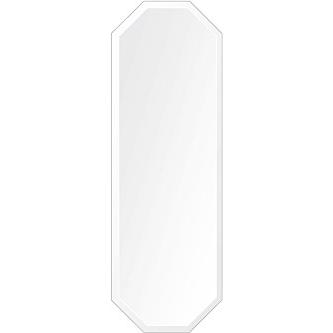 スーパークリアー ミラー 300x900mm 八角形 デラックスカット 鏡 壁掛け ミラー 壁掛け 日本製 5mm厚 玄関 リビング 寝室 トイレ 取付金具と説明書 高透過