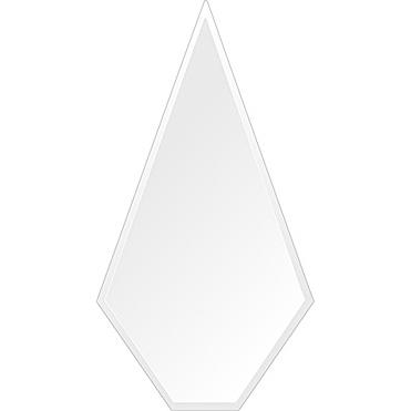 スーパークリアー ミラー 320x600mm ピナクル クリスタルカット 鏡 壁掛け ミラー 壁掛け 日本製 5mm厚 玄関 リビング 寝室 トイレ 取付金具と説明書 高透過_1