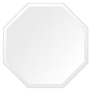 スーパークリアー ミラー 550x550mm 正八角形 デラックスカット 鏡 壁掛け ミラー 壁掛け 日本製 5mm厚 玄関 リビング 寝室 トイレ 取付金具と説明書 高透過
