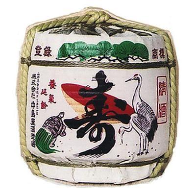 酒樽風ボード 寿 1斗樽-中身1斗（18L） 樽酒 中島屋酒造場のお祝い用 菰樽 : 鏡開き
