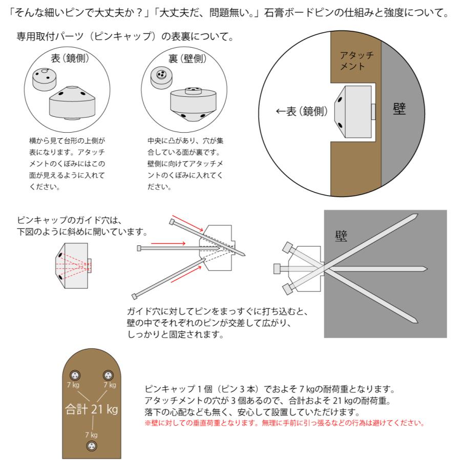 日本製 壁掛け鏡 正方形 スクエア 四角 ノンフレーム ミラー 賃貸 薄型 55cm 防湿 コーディネート おしゃれ ウォールミラー｜kagaminet｜07