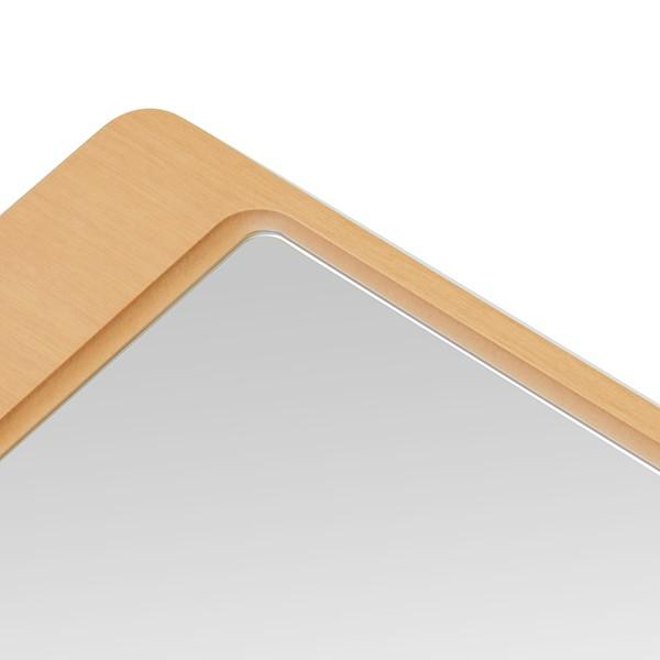 直接引き取り歓迎・美容室・美容室ミラー・鏡・木製・ナチュラル