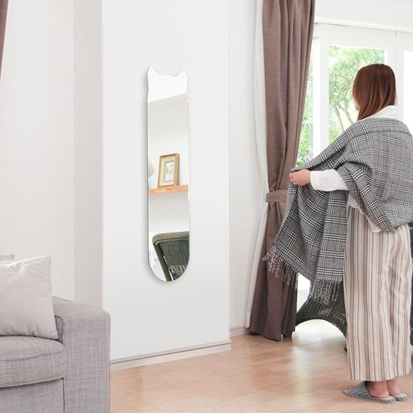 鏡ショップミラリス 鏡 壁掛け 猫 猫家具 全身 姿見 かがみのカタチ