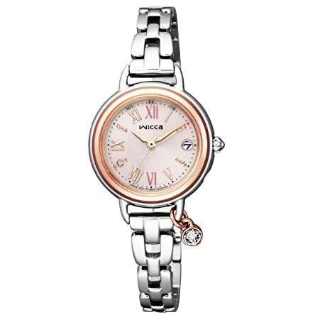 【お取り寄せ】 ソーラーテック電波時計 #ときめくダイヤ ブレスライン ウィッカ 腕時計 [Citizen] KL0-537-91 (ピンク) シルバー レディース 腕時計