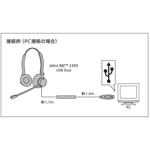 Jabra（ジャブラ） GNオーディオ Jabra BIZ 2300 UC USB Mono ヘッド