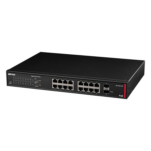 新品未開封 BS-GS2116P Giga PoE スマートスイッチ BUFFALO（バッファロー） BS-GS2116P 法人向け レイヤー2 Giga PoE