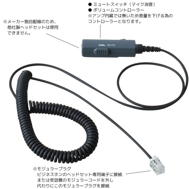 NDK(長塚電話工業所) EN2-H(OG)-VMC3 エンタープライズ ヘッドセット