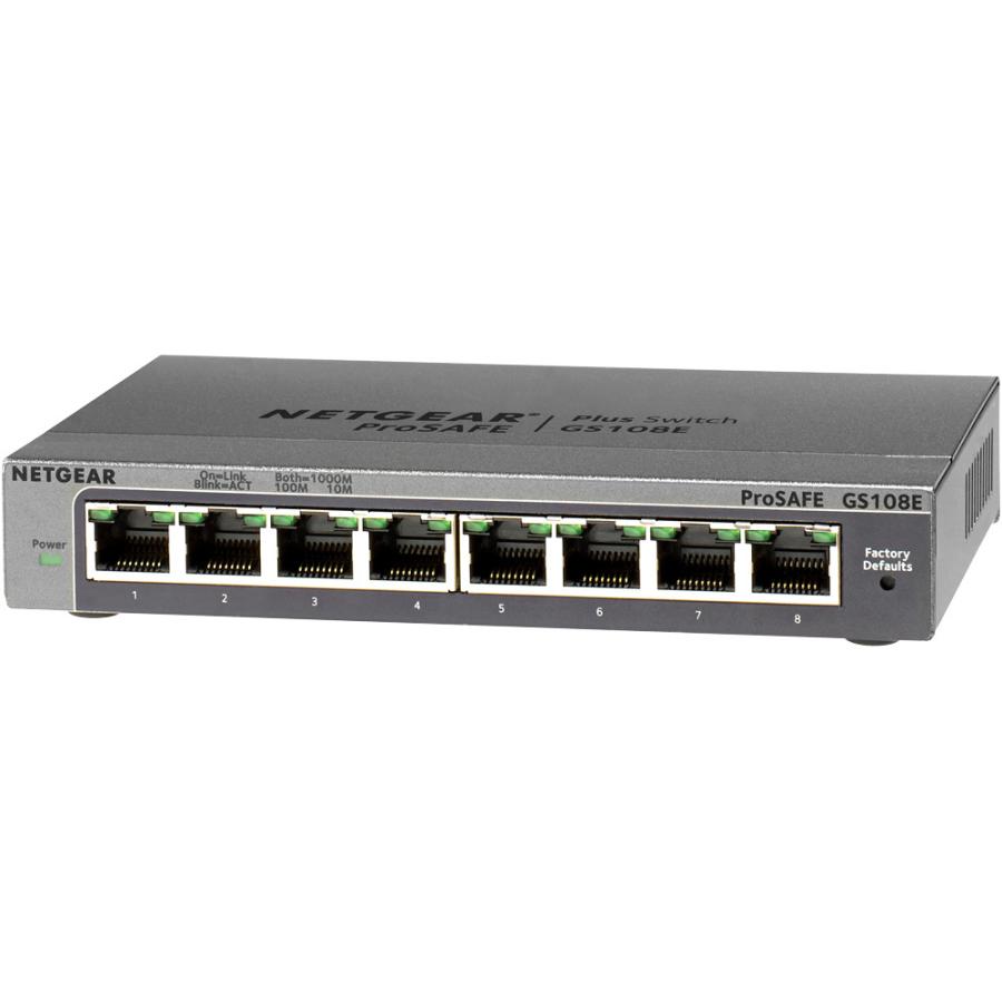新品未使用 NETGEAR GS108E ギガ8ポート アンマネージプラス スイッチ