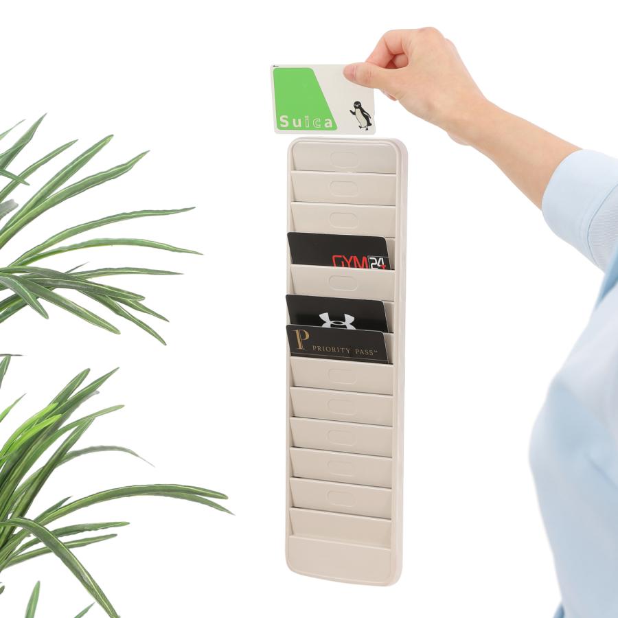 タイムカード入れ タイムカードラック タイムカードホルダー ICカードラック タイムカードラック ICカードホルダー 12枚用 (アイボリー