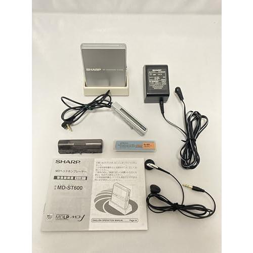 【超美品】SHARP シャープ MD-ST600-S MDプレイヤー SHARP シャープ MD-ST600-S シルバー系 ポータブルMDプレーヤー