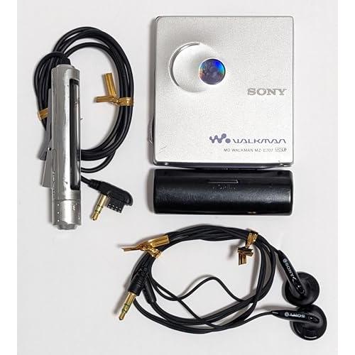 ※動作品※ SONY MDウォークマン MZ-E707 一式セット SONY ソニー MZ-E707-S シルバー ポータブルMDプレーヤー MDLP