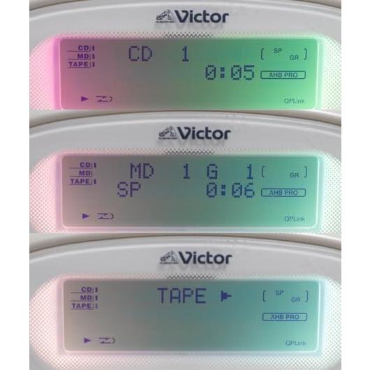 【動作確認済】 Victor ビクター UX-QX1 MD カセット コンポ Victor ビクター JVC UX-QX1-W パールホワイト マイクロ