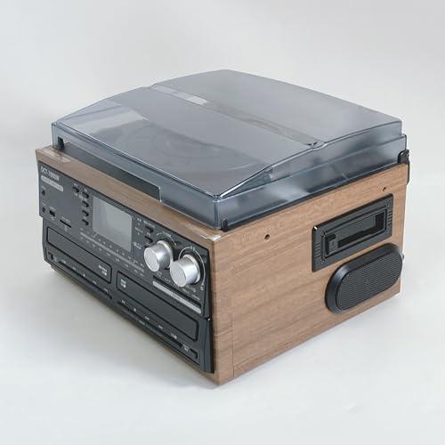 ★DCT ダブルCDマルチレコード 　プレーヤー DCT-7000W◉動作確認済 Amazon.co.jp: DCT 木目調 ダブルCD録音機能付 マルチレコード