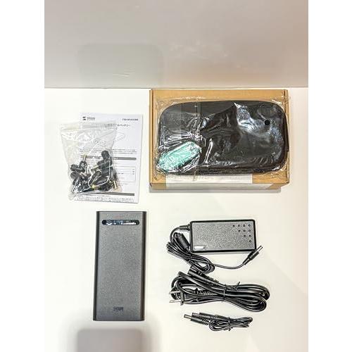 サンワダイレクト ノートパソコン用 モバイルバッテリー 大容量 17400mAh 9種プラグ・収納ポーチ付 日本メーカー製リチウム電池 PSE適合 7 | 