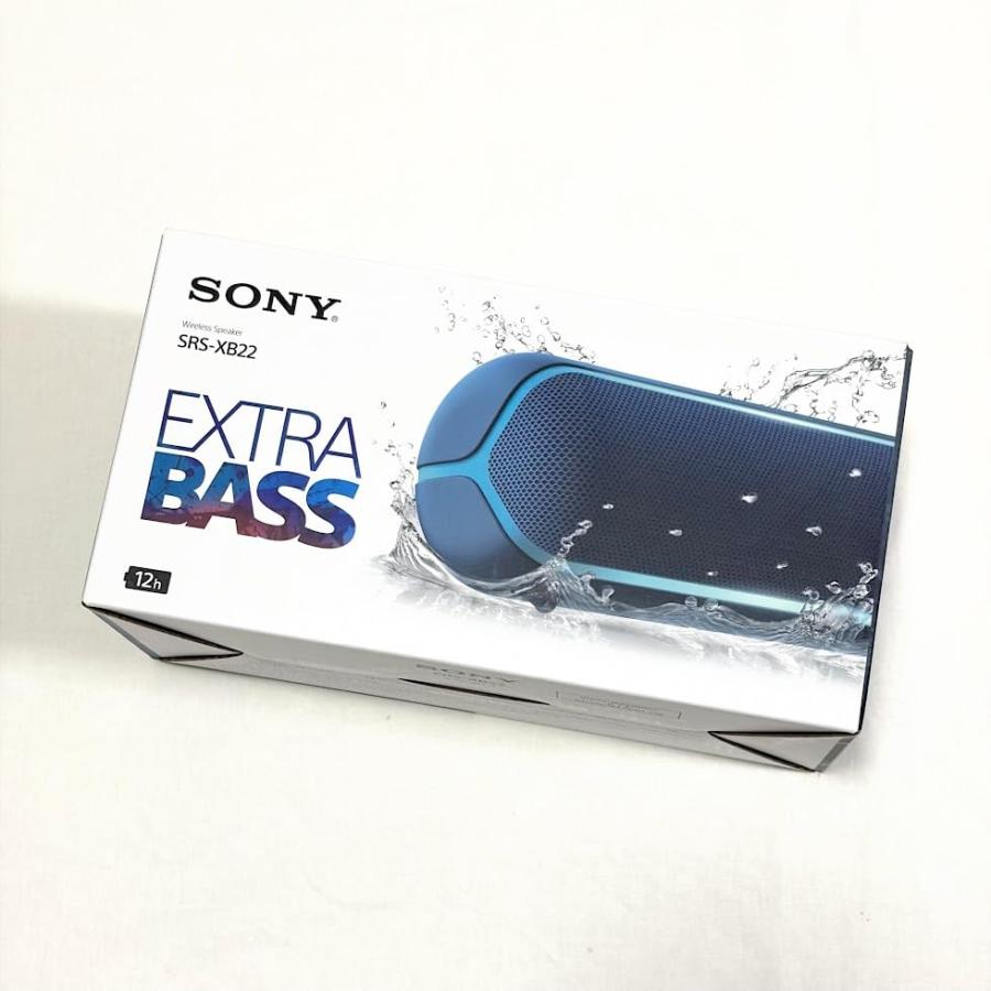 ソニー ワイヤレスポータブルスピーカー SRS-XB22 : 防水 / 防塵 / 防錆 / Bluetooth / 重低音モデル / マイク付き/ 最 | 