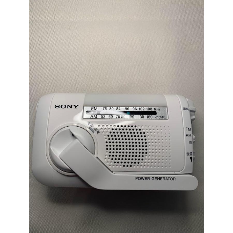 ソニー 防災ラジオ : FM/AM/ワイドFM対応 手回し充電対応 ホワイト ICF-B09 W｜kagayaki-shops3｜06