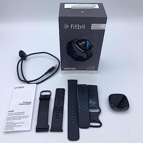 【Suica対応】Fitbit Sense スマートウォッチ カーボン/グラファイト [6日間以上のバッテリーライフ/Alexa搭載/GPS