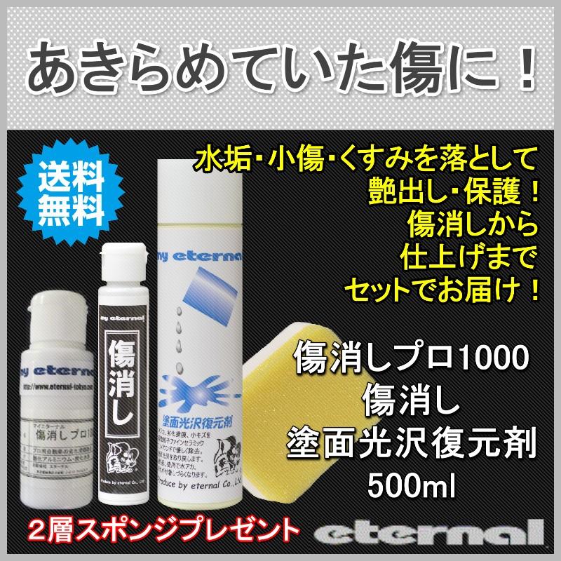 安いそれに目立つ マイエターナル 傷消しプロ1000 傷消し 塗面光沢復元剤500ml ２層スポンジプレゼント 数量限定 特売 Kwsrbd Com