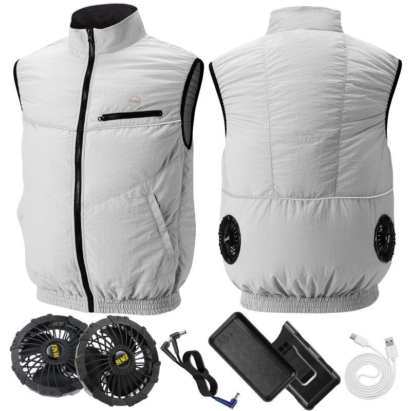 SENQI ファン付き作業服 空調ウェア 空冷服 20000mAh大容量バッテリー