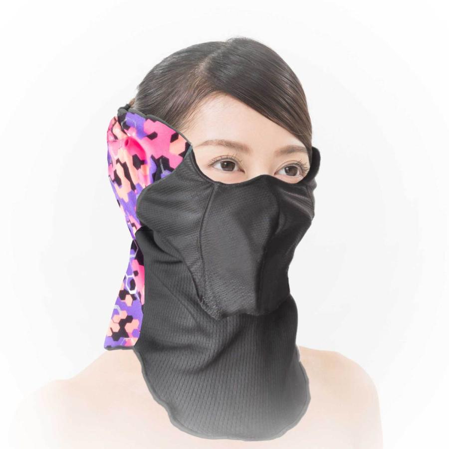 日焼け防止 UVカットマスク 影美肌 -KAGEBIHADA- オールカバー 桜 : 影