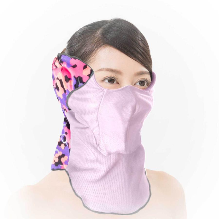 日焼け防止 UVカットマスク 影美肌 -KAGEBIHADA- オールカバー 桜 : 影