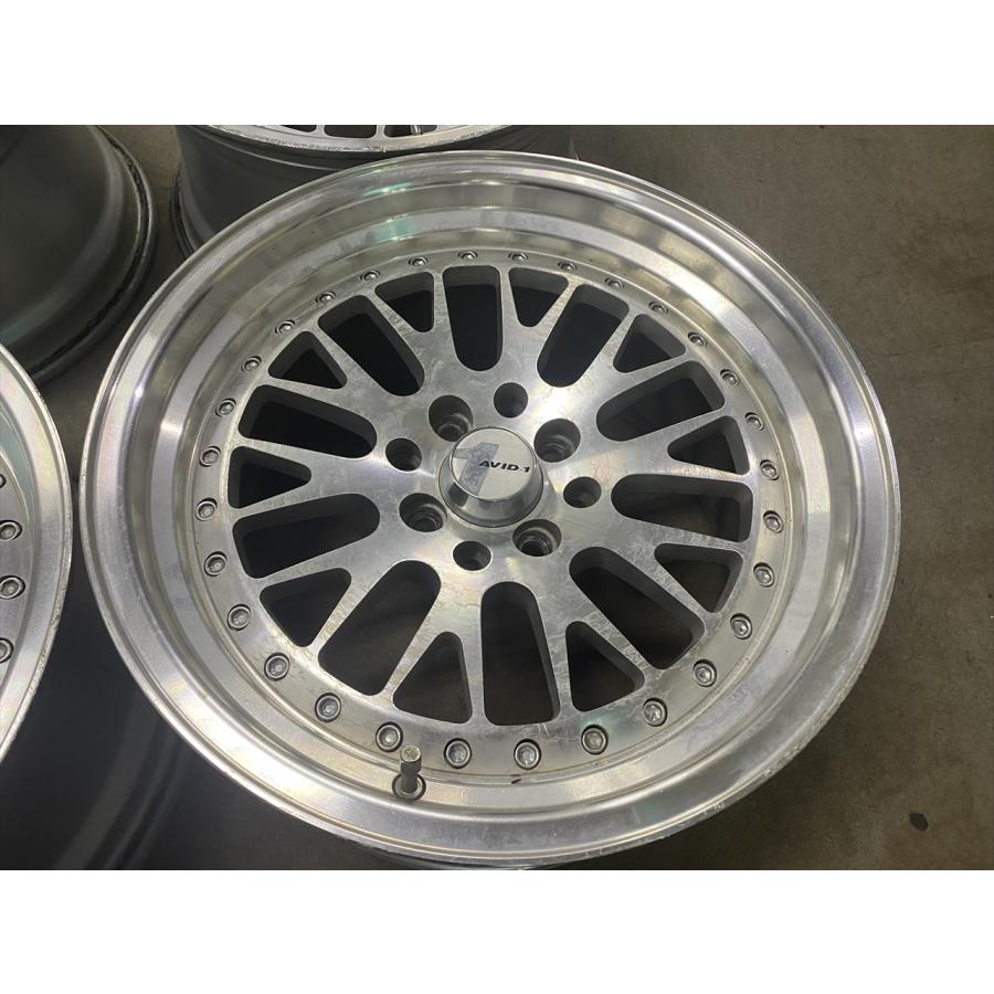 中古ホイール】AVID1 AV-12 16×8J +25 100/114.3×4穴 コンパクトカー