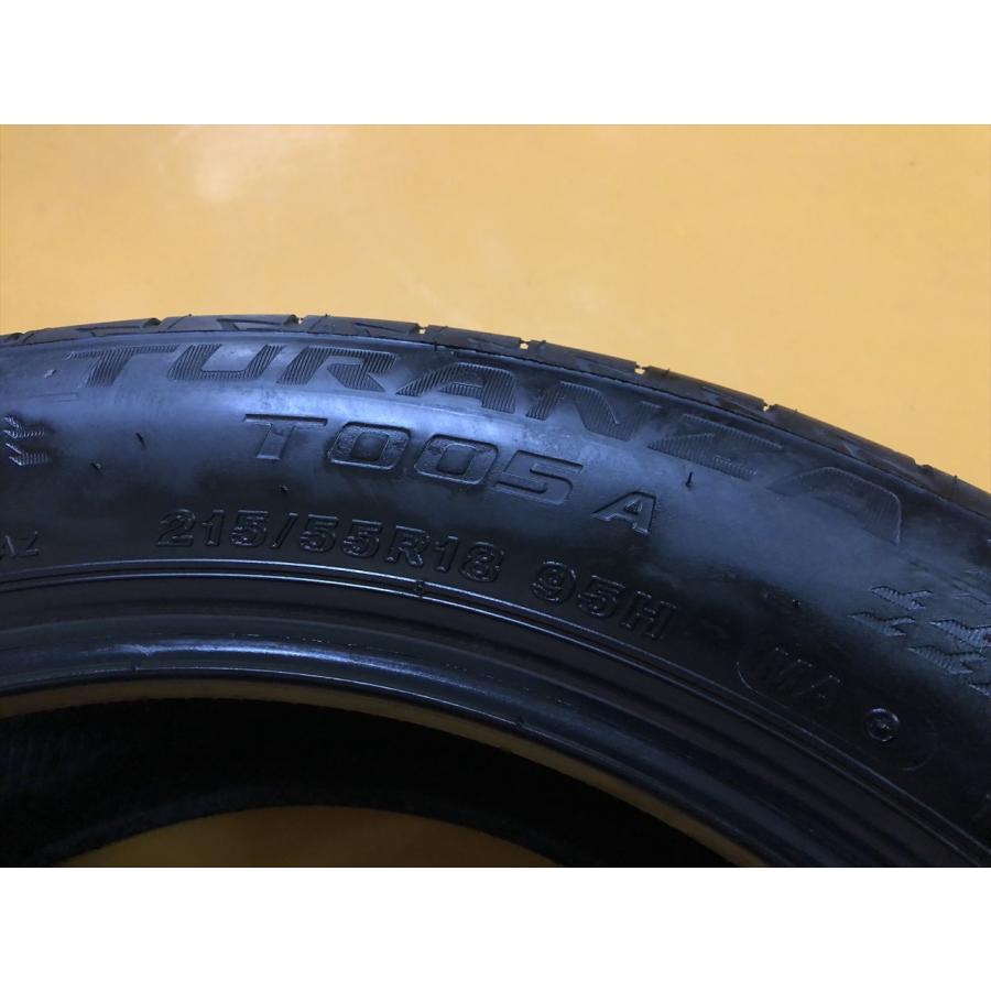 N-0562【中古タイヤ】215/55R18 ブリヂストン TURANZA T005A 8分山×2本